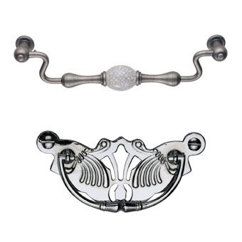 Silver Drop Pull Cabinet Handles