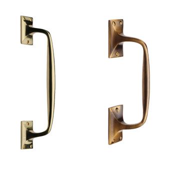 Brass Face Fixed Pull Door Handles