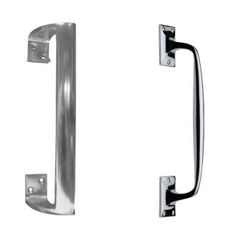 Silver Face Fixed Pull Door Handles