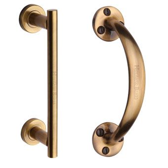 Brass Pull Door Handles on a Rose