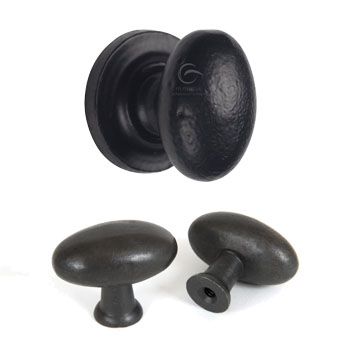 Black Oval Cabinet Knobs