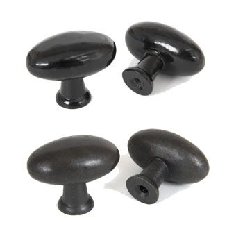 Black Oval Kitchen Cupboard Knobs