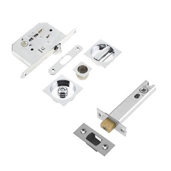 Silver Bathroom Door Locks