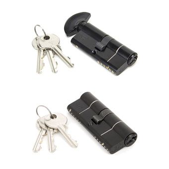 Black Euro Lock Door Cylinders