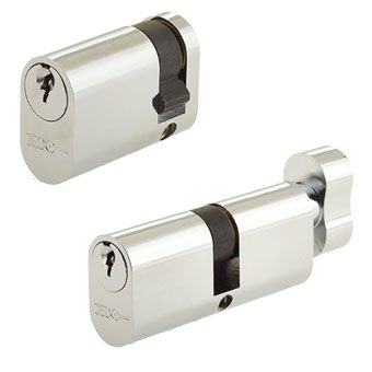 Silver Oval Lock Door Cylinders