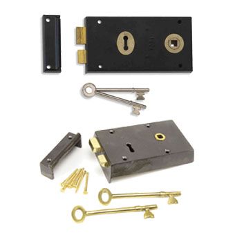 Black Door Rim Locks