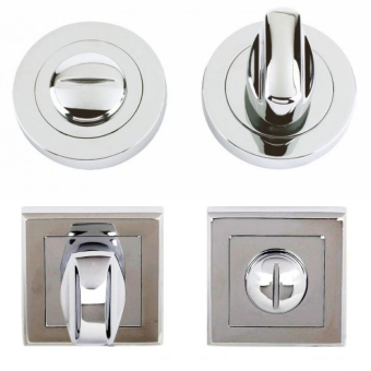 Silver Door Thumb Turns