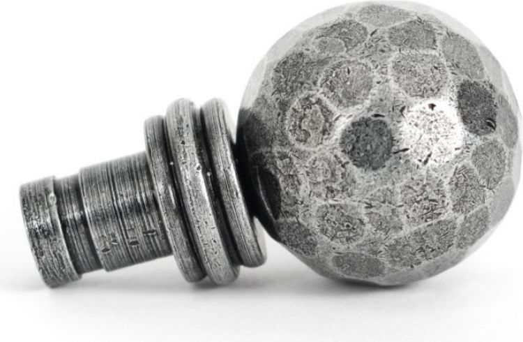 Pewter Beaten Ball Finial (pair)