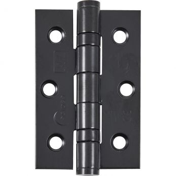 Butt Door Hinge in Black Electro Plated, (76mm x 51mm / 3" x 2") | 14917